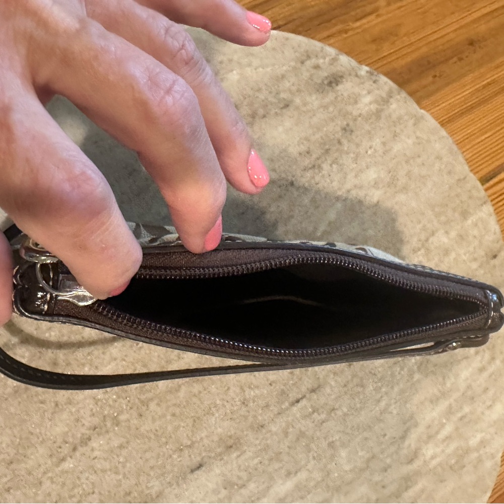 Coach Brown and Tan Wristlet - Picture 4 of 4
